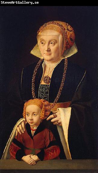 unknow artist Portrait of a Lady with her daughter